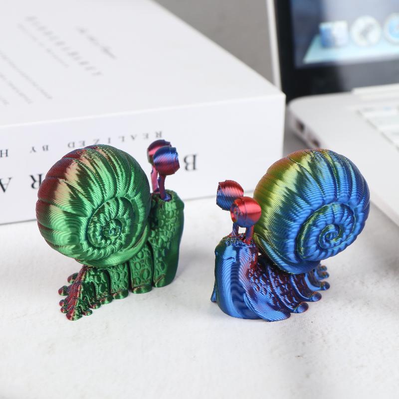 Jouet Modèle d'Escargot Simulé Imprimé en 3D Ornement Sculpture Animale Amusante Décoration de Bureau Pour Enfants Cadeaux Cadeau Unique