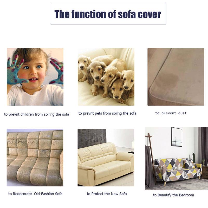 ElasticSofa Cover  for Living Room Geometric Sectional Sofa Slipcover Printed  Couch Cover 1/2/3/4 Seat