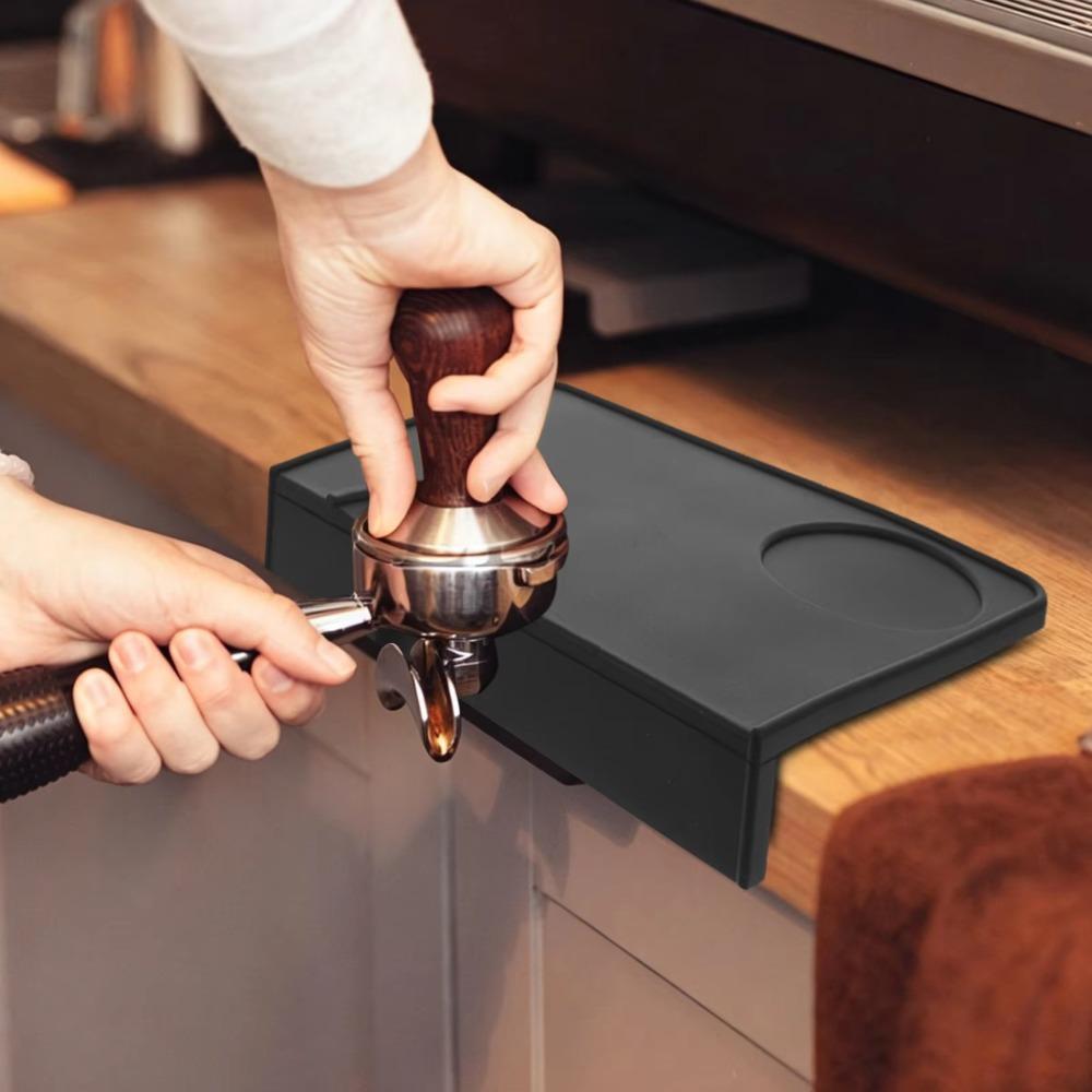 Corner Edge Silicone Coffee Tamper Mat Non-Slip Coffee Powder Press Pad Espresso Tamping Pad Cafe