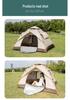 Automatic Foldable Double Tent with Sun Protection & Water-Repellent Oxford Cloth for Outdoor Camping.