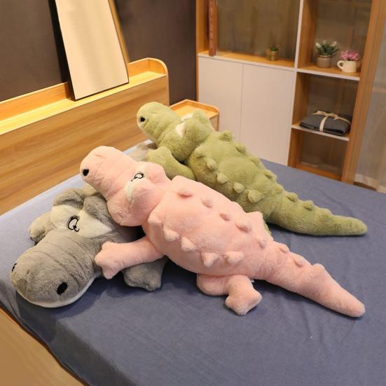 Giant Plush Crocodile Toy 120/150/200cm Extra Long Crocodile Pillow Fluffy Soft Stuffed Animal Large Huggable Body Pillow for Kids Adults