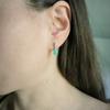 Серебряные серьги с натуральным изумрудом 1.987ct (2214144)