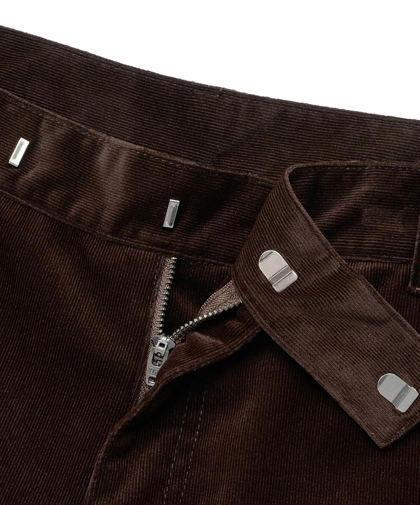 NOIRER Velvet Corduroy Mechanic Pants (Deep Brown)