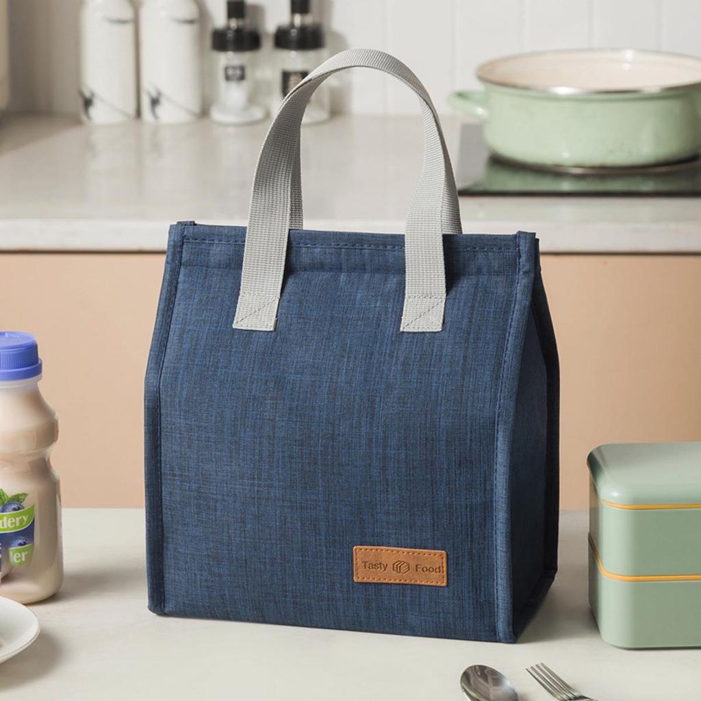 Handheld Large Capacity Lnsulated Lunch Bag Lnsulation Bento Pack Aluminum Foil Rice Bag Meal Pack Ice Pack Student Bento Lunch Handbag Insulation