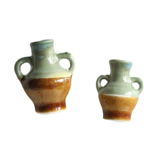 1/2Pcs Mini Ceramic Vase Refrigerator Magnet Home Office Kitchen Locker Fridge 3D Miniature Flower Vase Pot Magnetic Decoration Ornament