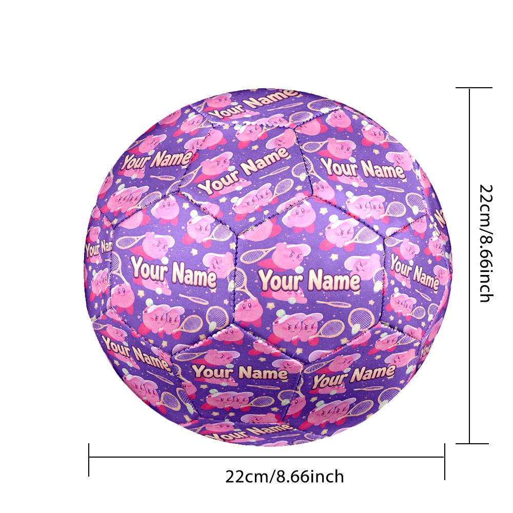 Custom Name Text Size 5 Football,Kirby Standard Training Soccer Ball
