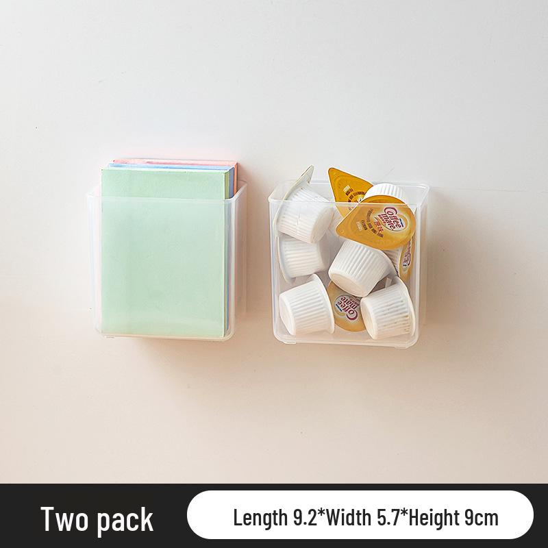 Transparent Multi-functional Wall-mounted Storage Box for Kitchen, Bathroom, or Desktop
