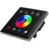 EVTSCAN LED Wall Switch Dimmer, Wall Mounted Colorful RGBW LED Touch Panel Controller Dimmer Switch for LED Strip Light (Black)