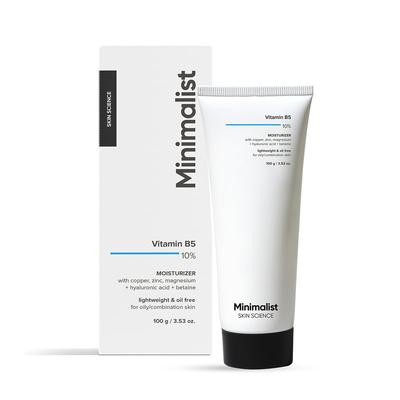 Barriere-Reparierende Feuchtigkeitscreme mit 10 % Vitamin B5 für fettige und zu Akne neigende Haut – Ölfreies, leichtes Gel, Duftstofffrei 100g