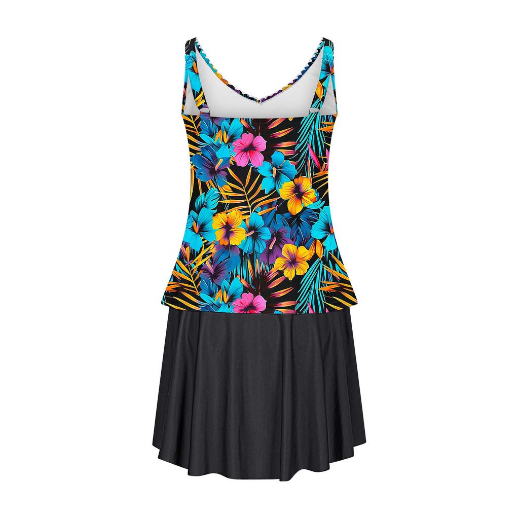 Damen Zweiteiliger Modischer Sexy Bedruckter Badeanzug mit Gepolsterten Cups und Bügeln, Kostenlos