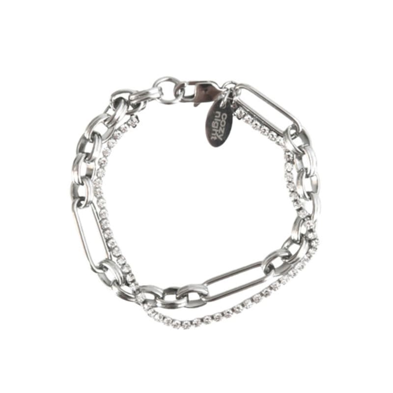 

821WEBSERVICE ice two chain bracelet (white) white