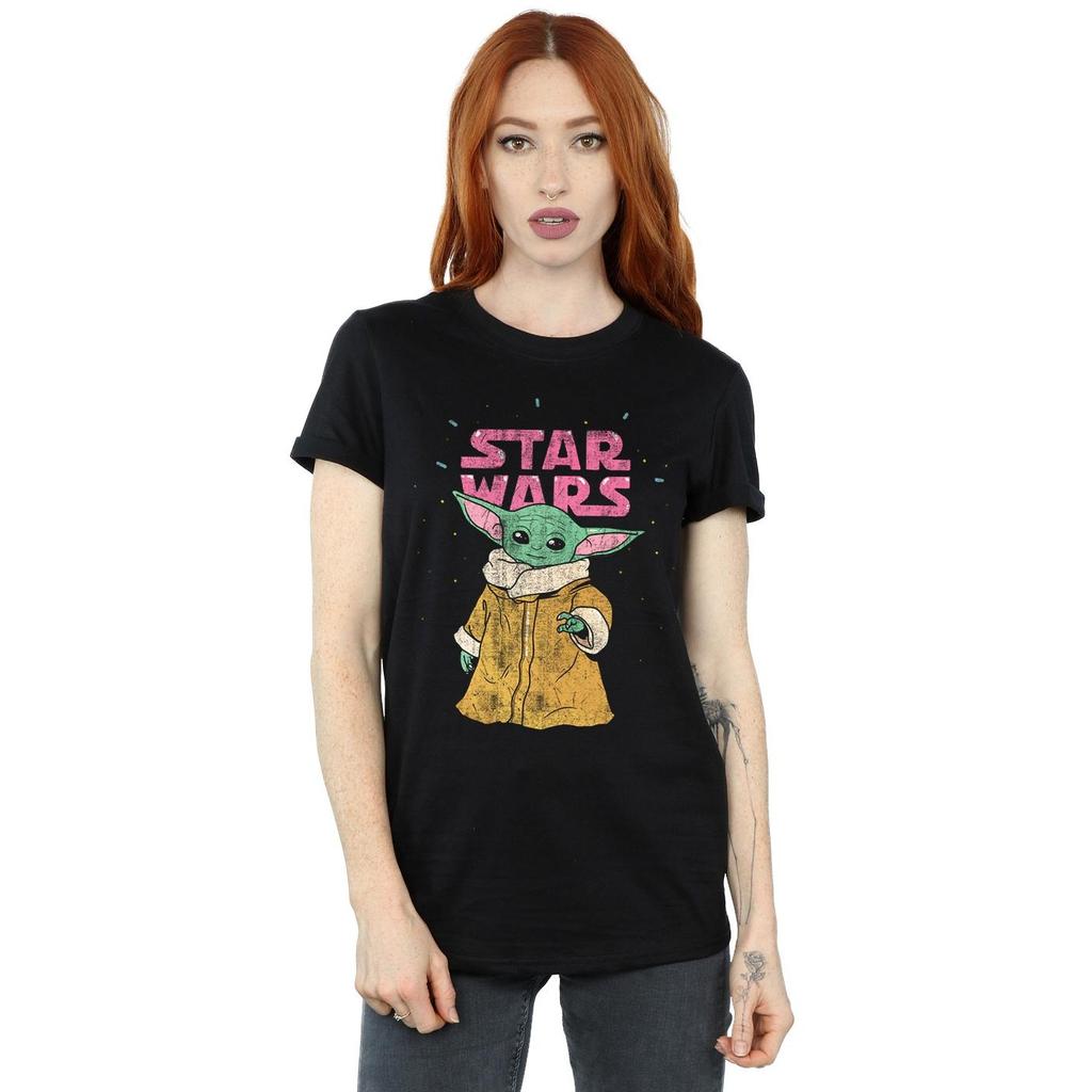 Star Wars Womens/Ladies The Mandalorian The Child Cotton Boyfriend T-Shirt