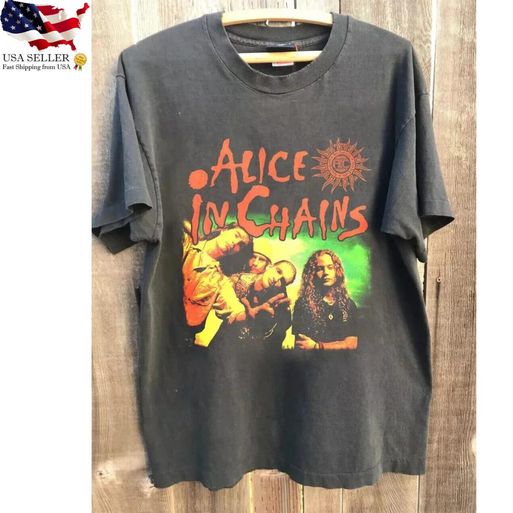 Alice In Chains Vintage 90s Shirt Grunge Rock Band Graphic Tee Unisex Gift