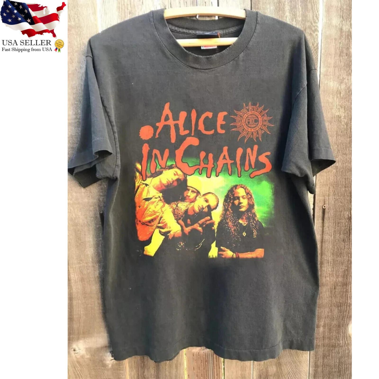 Alice In Chains Vintage 90s Shirt Grunge Rock Band Graphic Tee Unisex Gift L