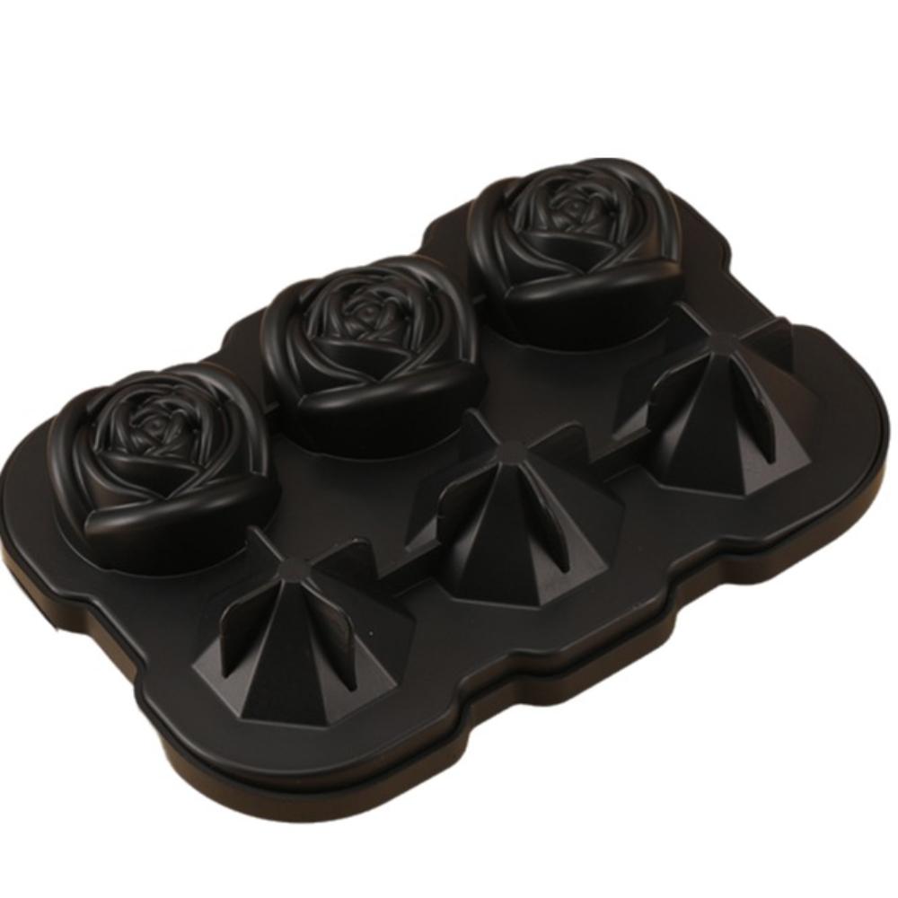 Easy To Clean Silicone Ice Cube Molds Reusable Diamond Ice Mold Premium Rose Shape Ice Molds Party