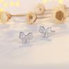 Bow Earrings Small Pure Needle Simple Cute Earrings Female Student