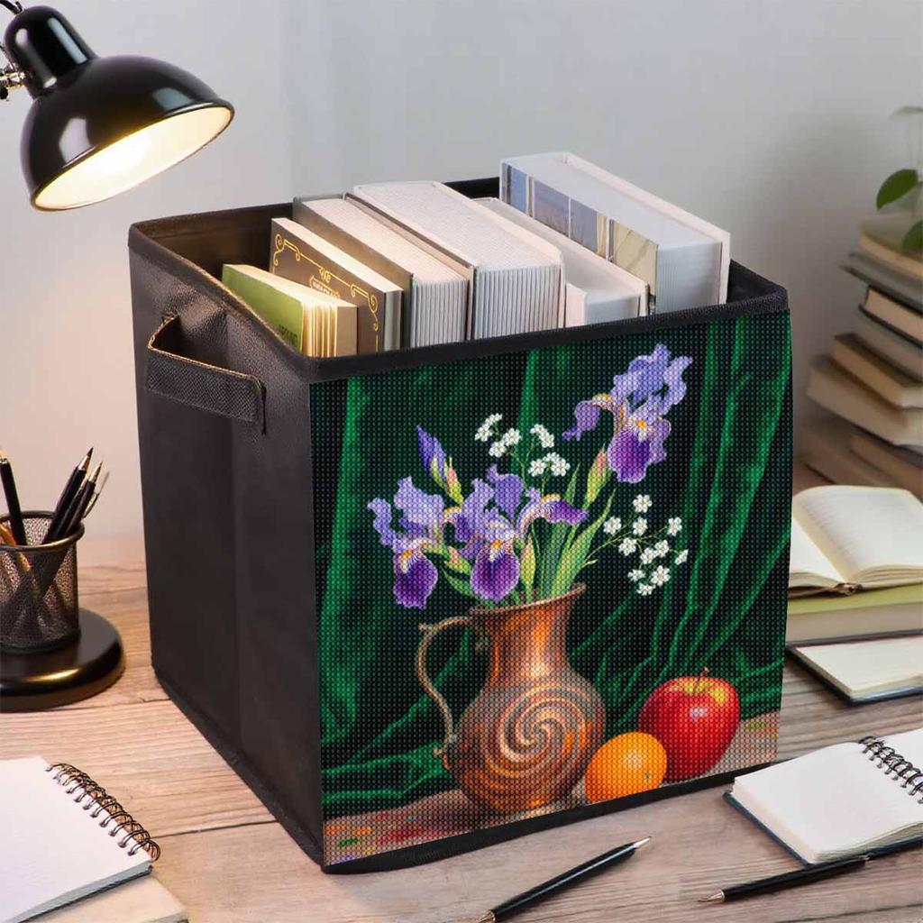 Beautiful Lavender 5D Diamond Painting Storage Basket Full Round Drill Mosaic Diamond Embroidery Cross Stitch Kits Home Decor Home Decor