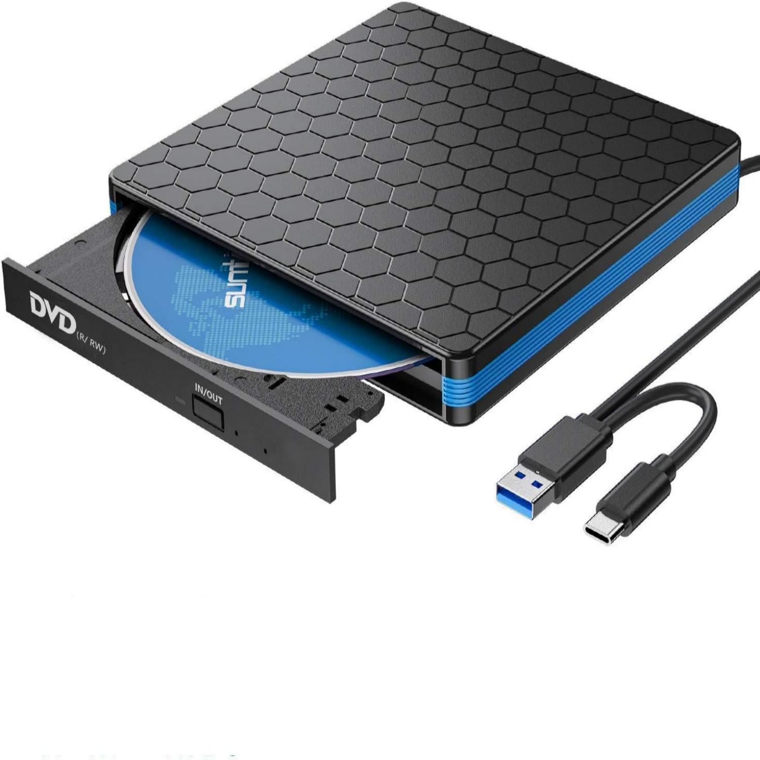 

Внешний CD DVD привод USB3.0 Type C 2 в 1 интерфейс Тонкий DVD CD пишущий привод Горелка Читатель Плеер Оптический привод Для ноутбука ПК Настольного компьютера
