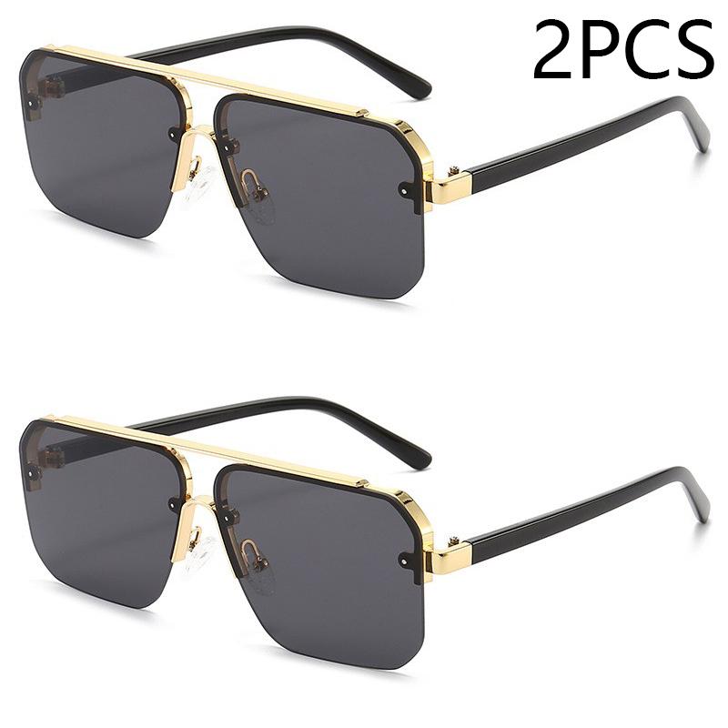 New Square Frame Sunglasses Europe And The United States Fashion Sunglasses Men And Women Half Frame Sunglasses