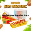 100 Piezas Caja de Embalaje para Perritos Calientes Sin Plegar Papel Desechable Vajilla de Fiesta Bandeja para Servir Comida Para Catering Cajas de Catering
