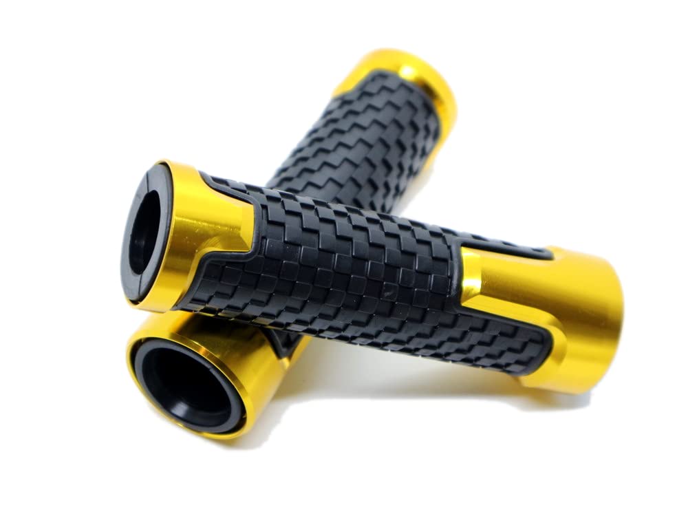 Beatus Aluminum & Rubber Bike Handle Grip 22.2mm Universal Left Compatible with handle diameter 22.2mm золотой