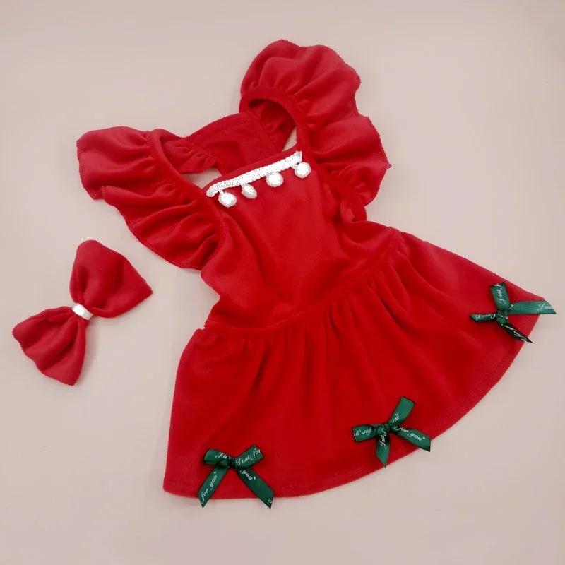 Christmas Pet Dresses for Dog Comfortable Cat Dog Skirts Plush Sweet Pet Puppy Skirts Skin Friendly Dog Dresses Pet Accessories