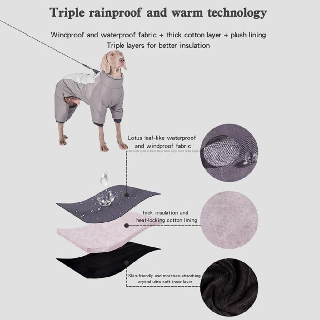 BiJiBiBog Abrigos y Chamarras,Chaqueta para Mascotas Cálida y Resistente al Viento,Abrigos para Perros para Clima Frío, Chaquetas de Invierno Cálidas