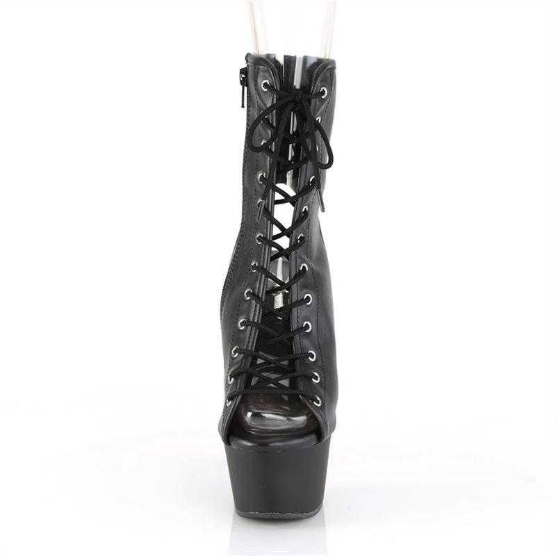 High heels hate sky high women hollow 15cm ultra-fine heel low boots cool boots fish mouth boots