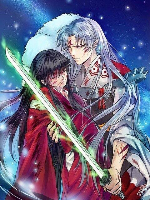 5D DIY Diamond Painting Anime Japanese Mosaic Full Round Drill Diamond Embroidery Handmade Cross Stitch Wall Decor Gift