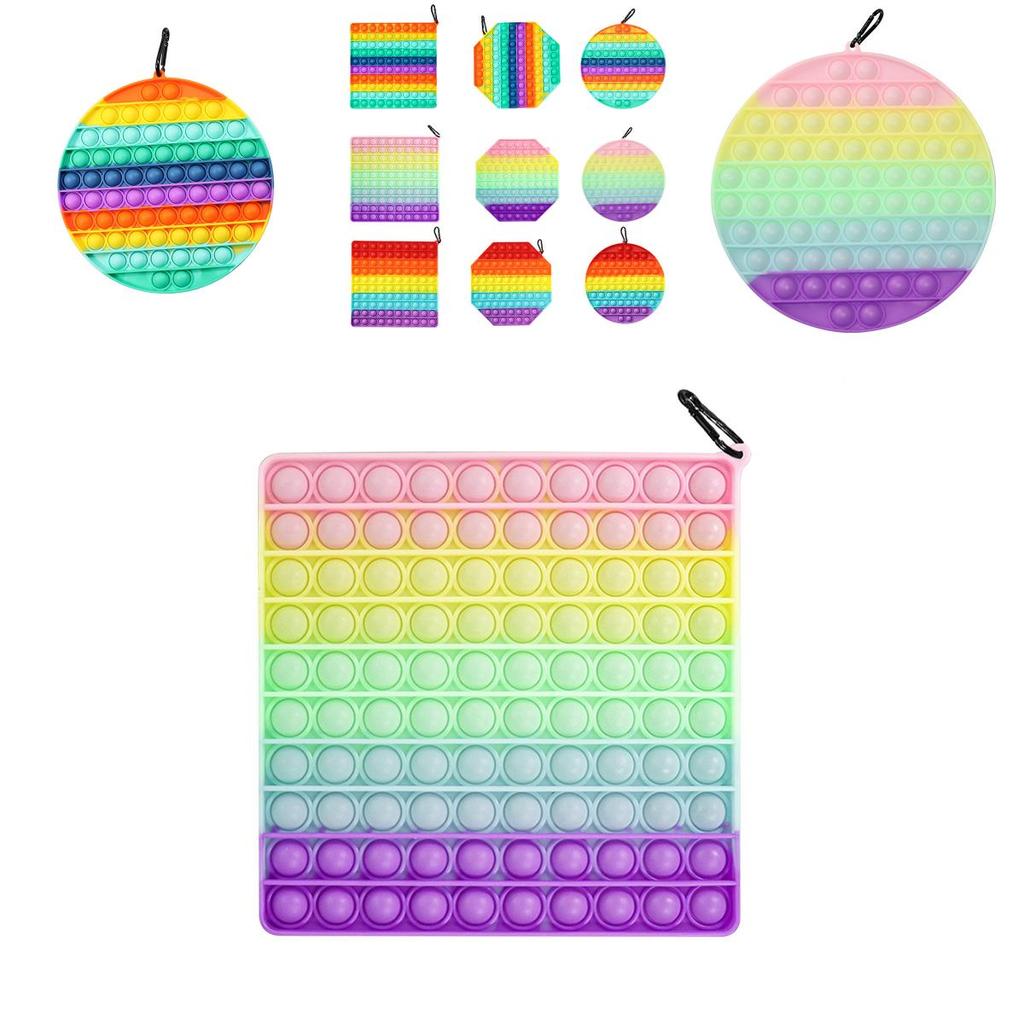 20cm Big Pop It Fidget Toy Colorful Squishy Stress Reliever For Kids And Adults