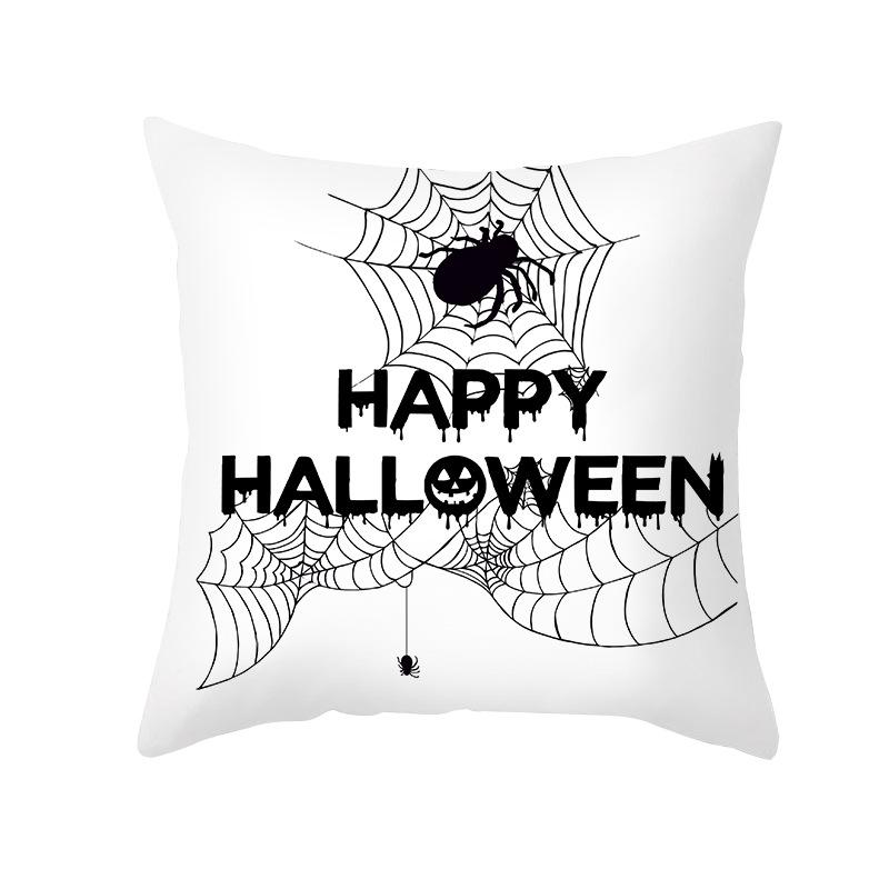 New Nordic Halloween Throw Pillow Cover Black Letter Print Sofa Cushion Cover Cushion Cover Home