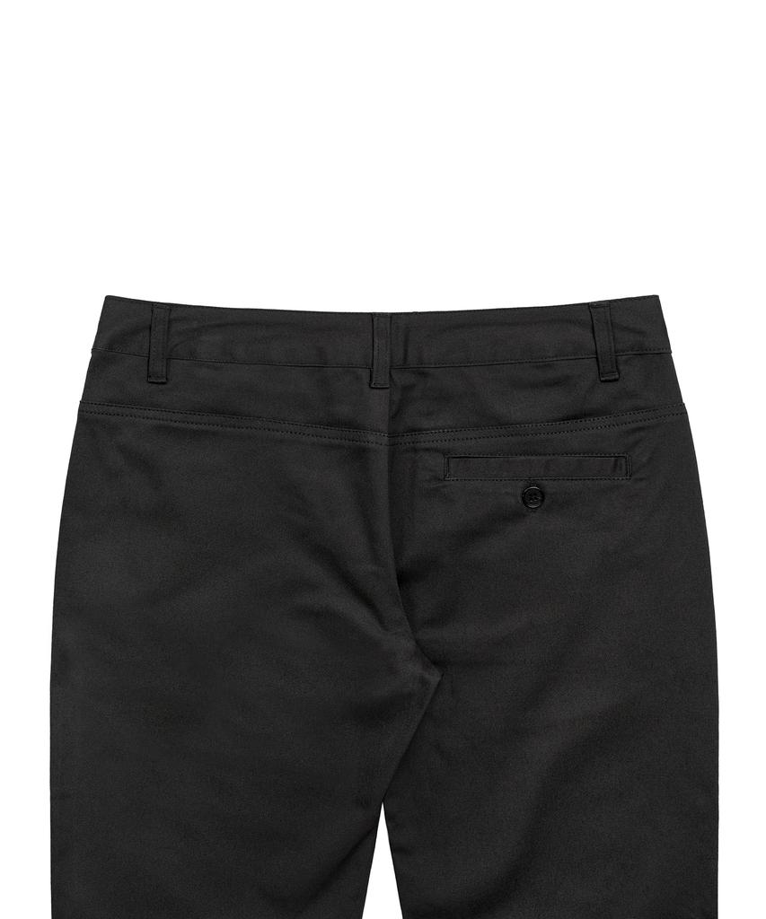 Pepeulli Shirring Boots Cut Cotton Pants (Black)