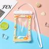 Clear Waterproof Phone Case Cute Pouch with Floating Airbag And Lanyard, PVC Cellphone Dry Bag for Swimming Beach Hot Springs Pool, Sensitive