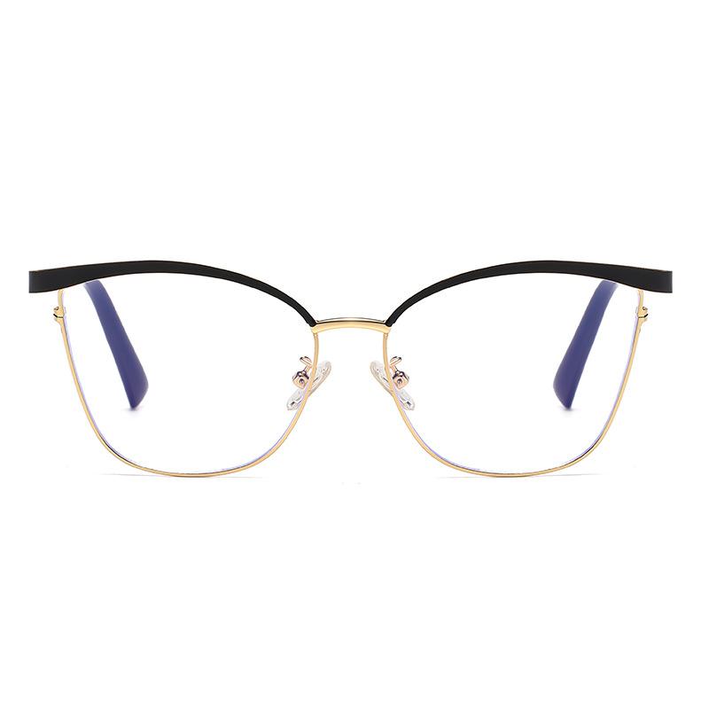 95783 Metal Eyebrow Trendy Anti-Blue Flat Mirror, New Spice Girl Ins Wind Street Shot Glasses Frame