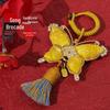 Song Brocade Butterfly Pendant: Double-Sided Embroidered Charm for Bag or Car
