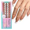 1Set Easy Apply Artificial Nail No Tools Needed Quick Installation Solid Color Highly Shine For Busy Professionals