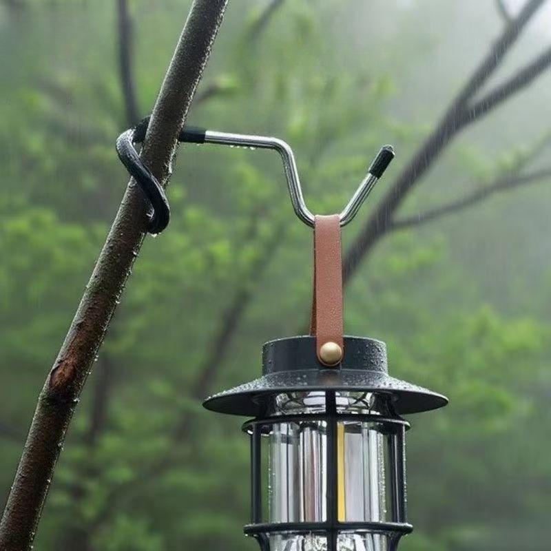 1/3/5Pcs No Drill Stainless Steel Pig Tail Hooks for Camping Tent Light Pole