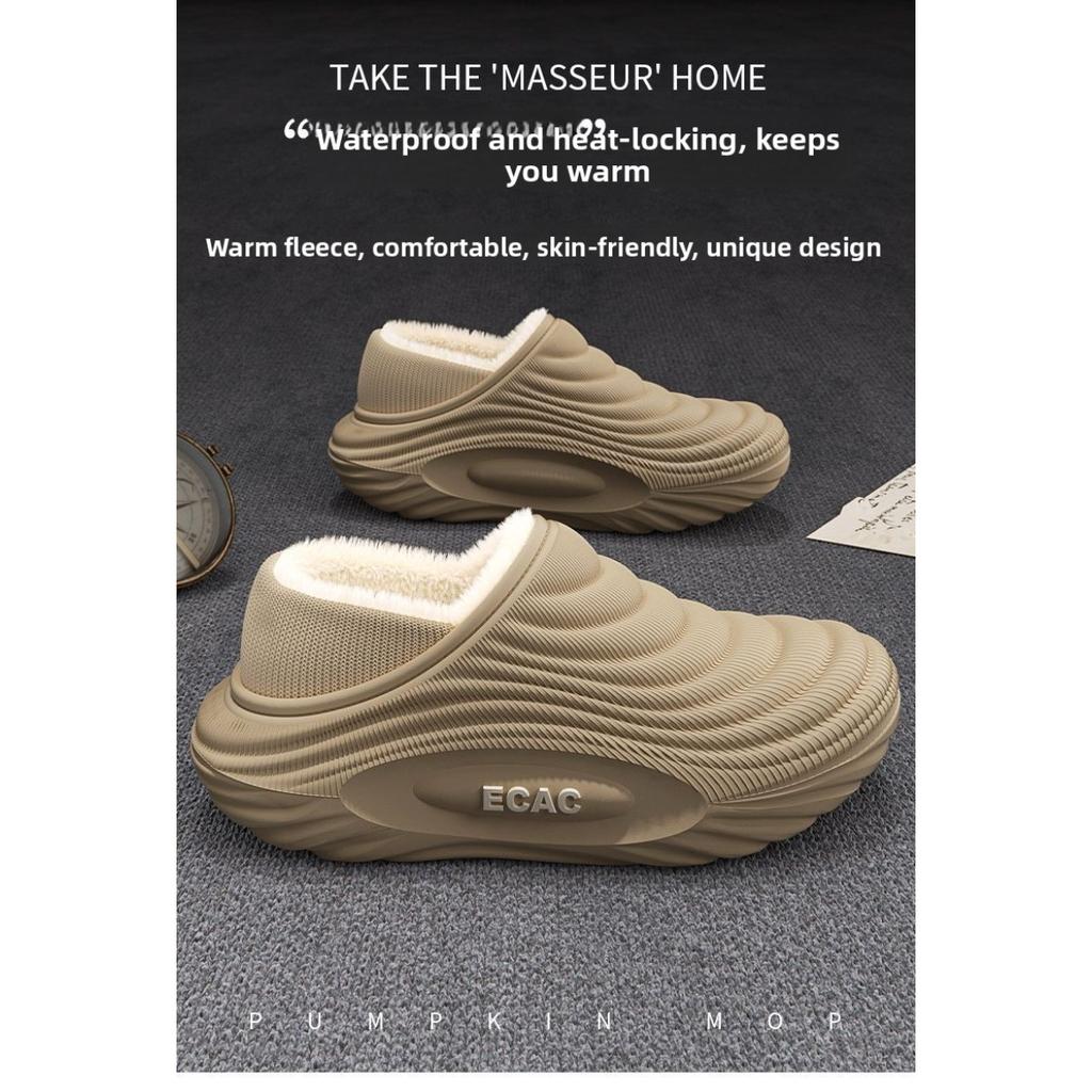 Winter Baumwollpantoffeln für Damen, Indoor Zuhause für Paare, Fleece für Wärme, Wasserdichtigkeit, Outdoor-Tragen, Rutschfeste Baumwollpantoffeln für Herren