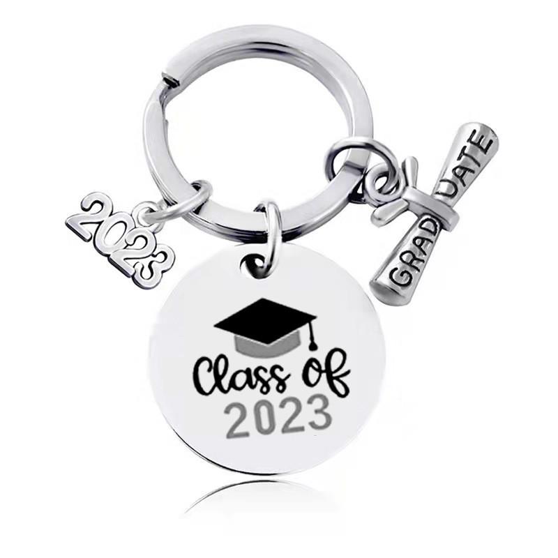 

Special Edition Class Of 2023 Graduation Keychain Gift In Various Colors For Teachers Gray