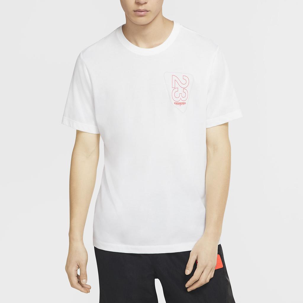 Jordan 23 Engineered Allover Print Crewneck T-Shirt Men Tops White CJ6233-100