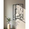 1 Piece Floating Female Line Metal Wall Art, Minimalist Gallery Sculpture for Bathroom Bedroom, Brushed Steel Material, Modern Home Decor