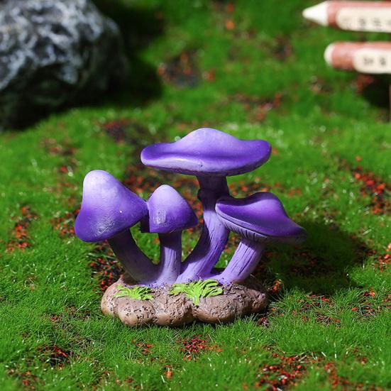 Mushroom Ornament Miniature Synthetic Resin Micro Landscape Decoration Forest Style Fairy Garden Accessories