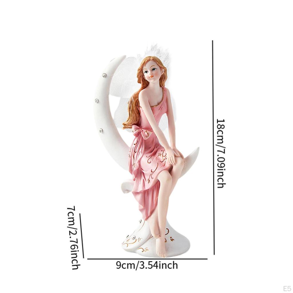 Angel Figurine Desktop Decor Resin Craft for Living Room And Bedroom