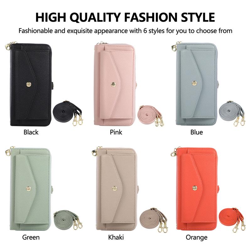 Crossbody Flip Leather Phone Case For XiaoMi 15T Pro 14T 13T 12T 11T Pro Strap Wallet Card Holder Kickstand Mirror Cover Coque