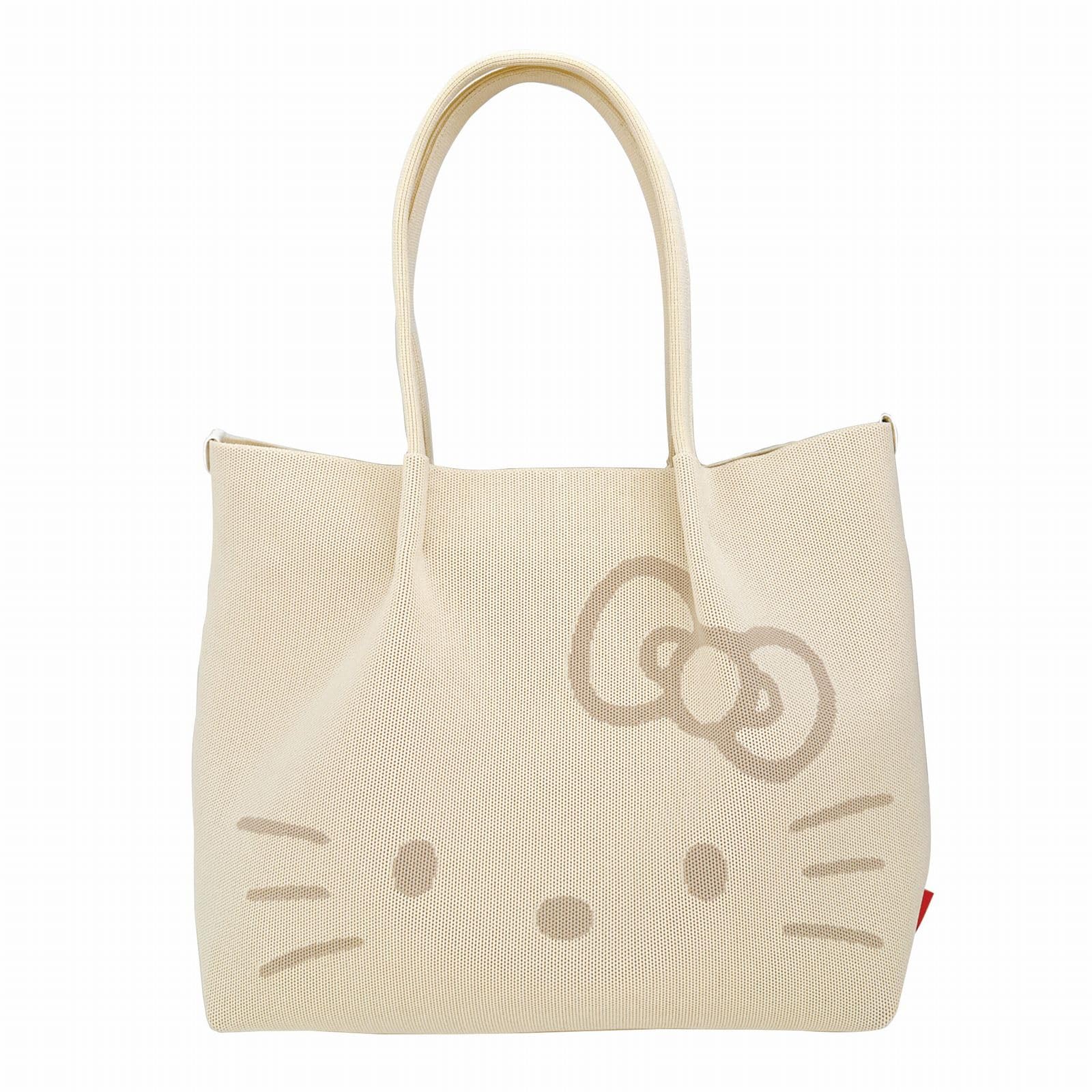 

8381 A4 size cute tote bag [Rootote] storage, lightweight, self-standing, single-hanging, plain, washable, stylish, IP.Medium.Ruful.Hello Kitty-A (02