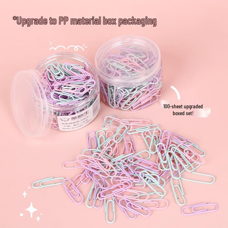 Morandi Color Metal Paperclips: Cute Planner Gift with Stylish Packaging and Label Pins