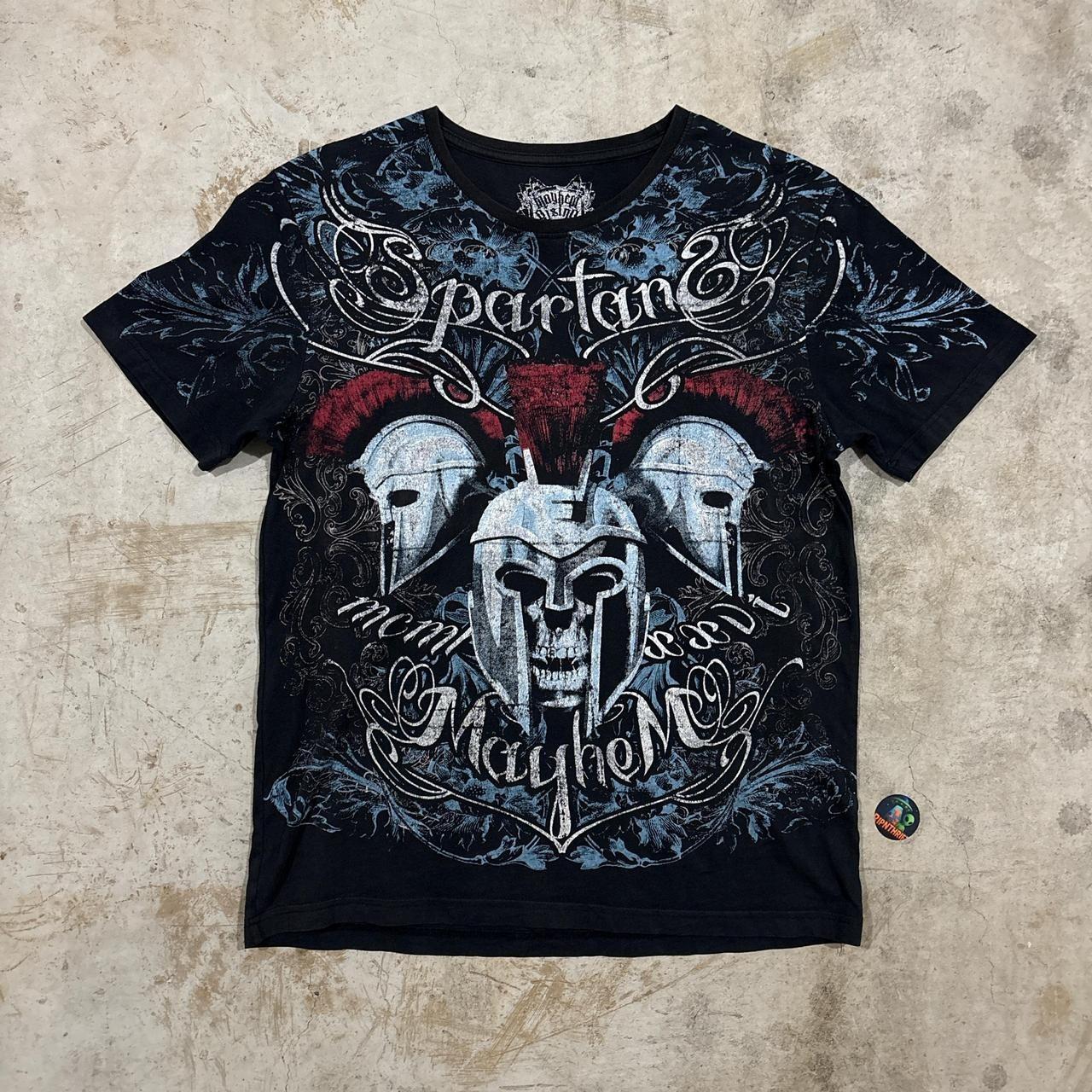 Y2K Mayhem Rising skull Spartans T Shirt Size M Unisex T-Shirt S