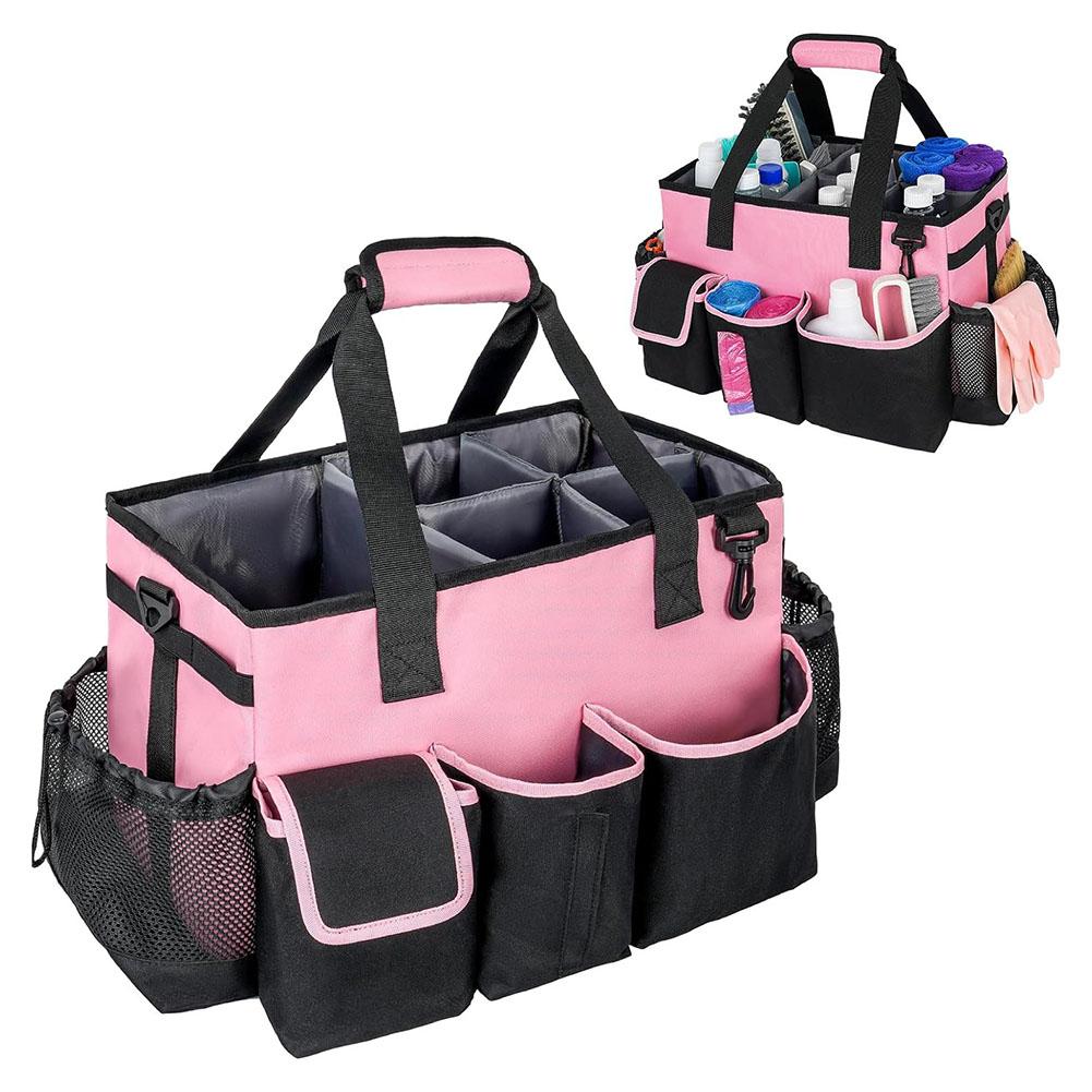 Large Capacity Cleaning Caddy Bag with Handle for Cleaning Tools Supplies Storage Bags Multi Pocket Oxford Cloth Tools Handbags