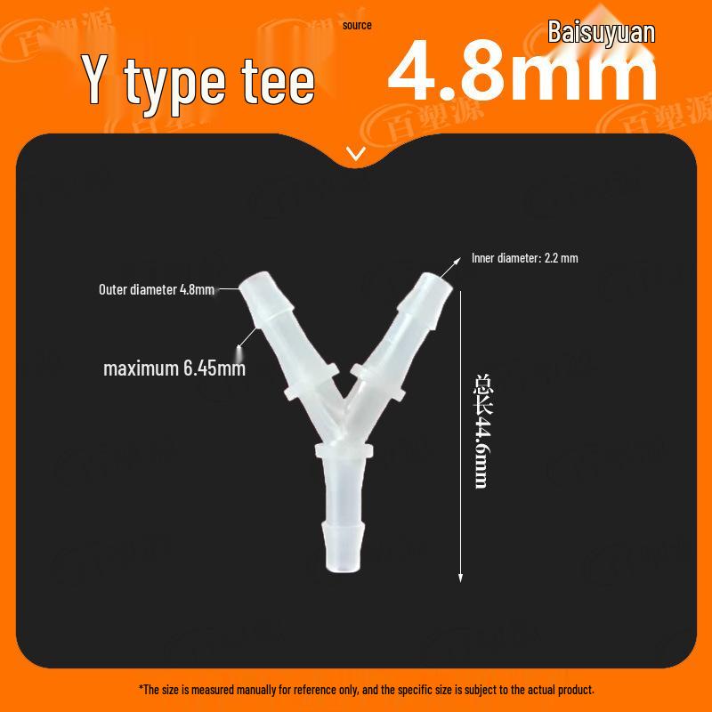 Y-Type Tee Barb Hose Connector for Water and Oxygen