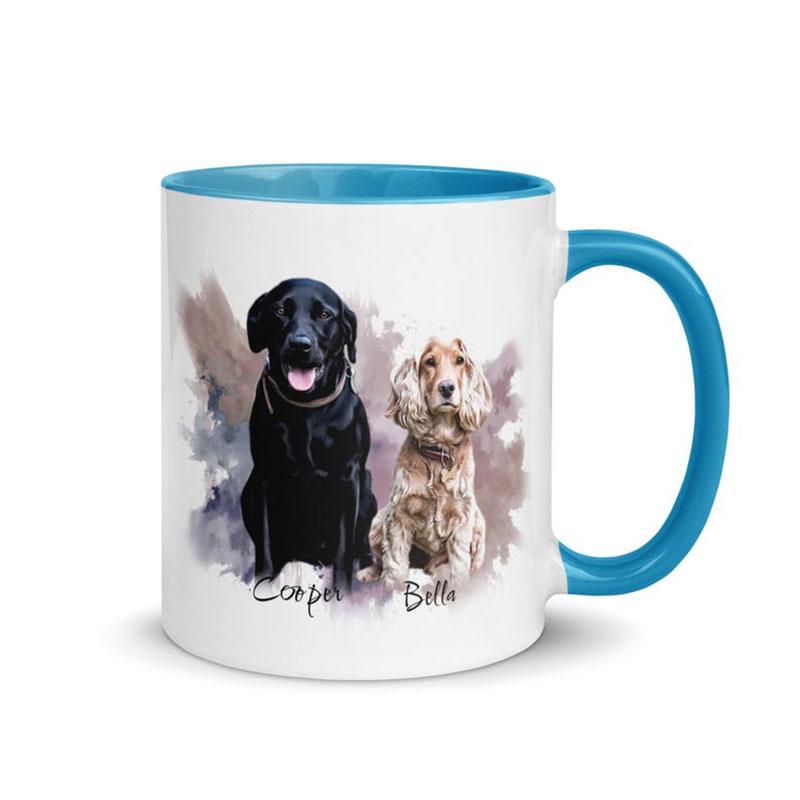 Personalized Coffee Mug Featuring Name Photo Custom Drinkware Dog Cat Portraits Pet Memorial Coffee Cup Gift Unique Gift Idea